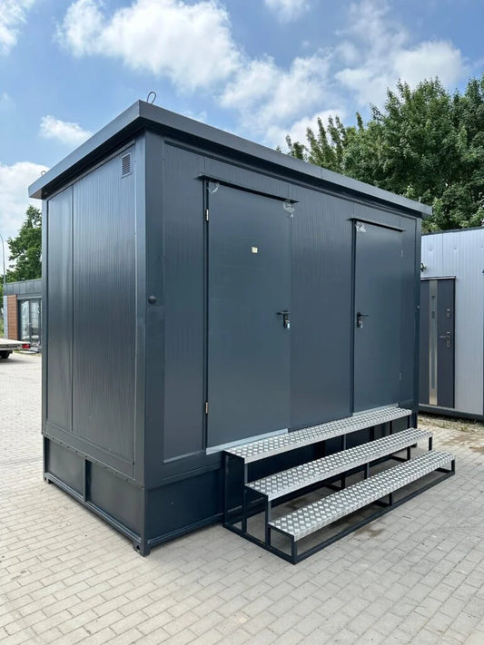 Cabine sanitaire double 4,00 × 2,00 m – avec douche et réservoir