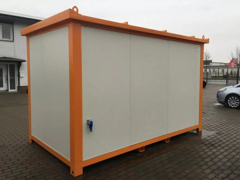 Bureau conteneur neuf 4×2,4 m – Poste de sécurité / Contrôle d'accès 9,6 m²