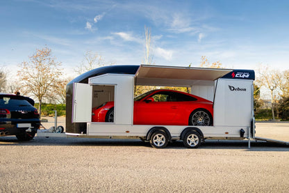 Remorque Debon Roadster 2000 fermée mesurant 2360 x 1320 mm
