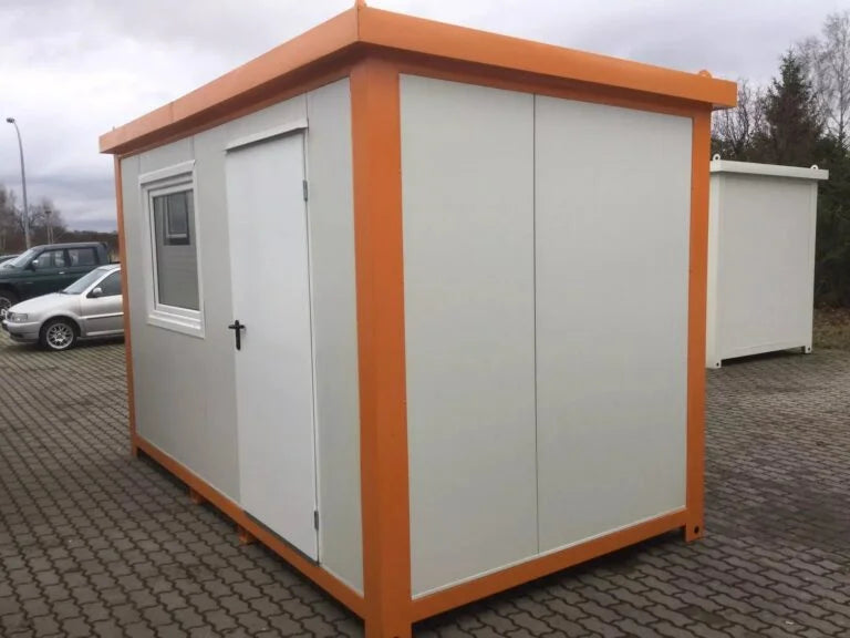 Bureau conteneur neuf 4×2,4 m – Poste de sécurité / Contrôle d'accès 9,6 m²