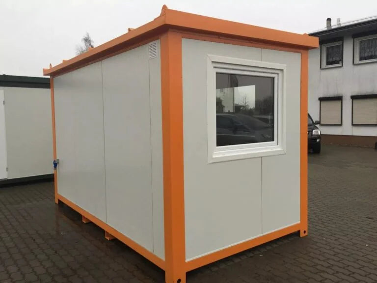 Bureau conteneur neuf 4×2,4 m – Poste de sécurité / Contrôle d'accès 9,6 m²