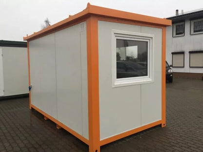 Bureau conteneur neuf 4×2,4 m – Poste de sécurité / Contrôle d'accès 9,6 m²
