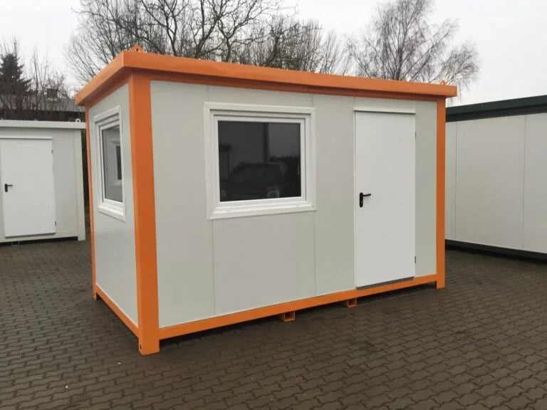 Bureau conteneur neuf 4×2,4 m – Poste de sécurité / Contrôle d'accès 9,6 m²